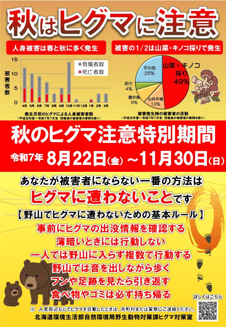 R7秋のヒグマ注意期間_ポスター