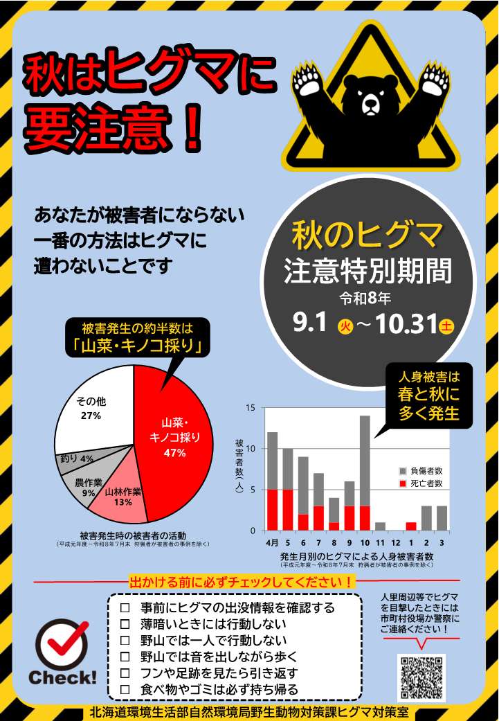R8秋のヒグマ注意期間_ポスター