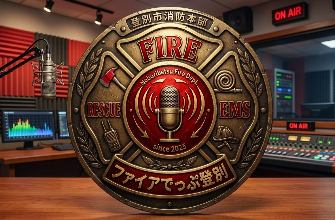 ファイアでっぷのぼりべつ番組のロゴです